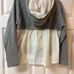 Kate Spade NWOT mixed media zip hoodie